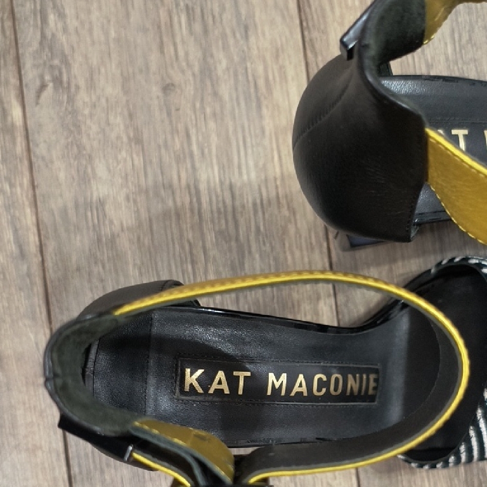 Kat Maconie Black, Yellow, and Blue Women's Heels - Picture 3 of 4